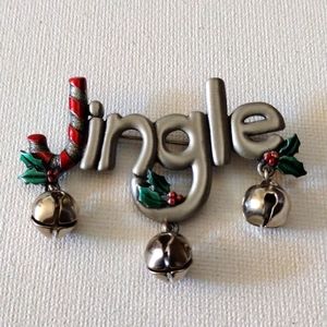 J.J. jingle Christmas brooch.